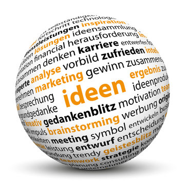 Ideen, 3D, Kugel, Brainstorming, Gesch&auml;ftsidee, SEO