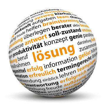 L&ouml;sung, 3D, Kugel, Suchbegriffe, Schl&uuml;sselw&ouml;rter, Text