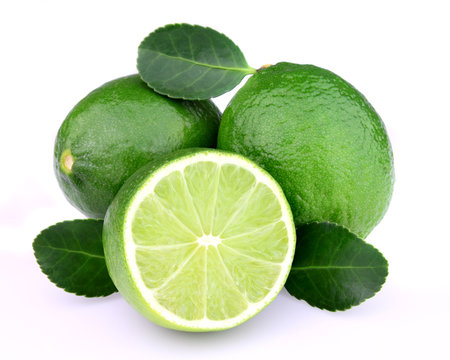 Fresh lime in closeup