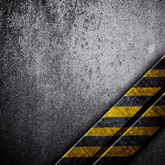 Fototapeta premium metal template with warning stripe
