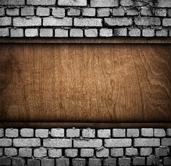 brick and wood background