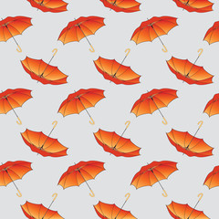 Orange umbrella background pattern.