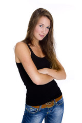 Fototapeta premium Blonde Frau flirtet