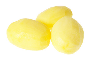 Fresh peeled potatoes