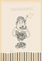 having fun - little diver – drawing