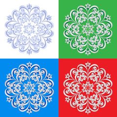 Abstract beautiful snowflakes