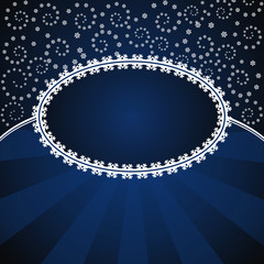 winter card with snowflakes