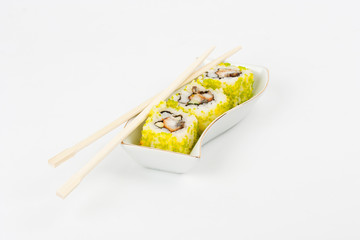 photo of the sushi with caviar