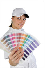 Decorator with a color swatch