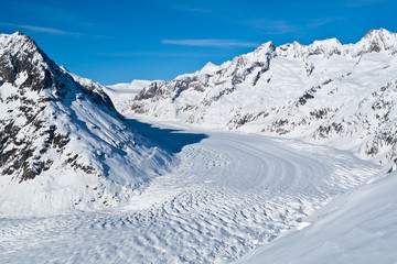 verschneiter Gletscher