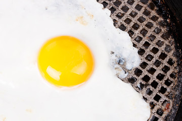 Fried egg in a frying pan