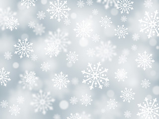 christmas silver snowflakes background