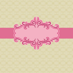 Template frame design for greeting card .