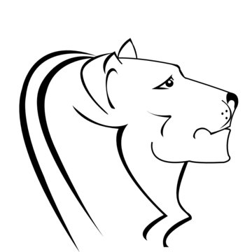 Lion silhouette logo