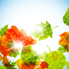 Naklejka premium autumn background