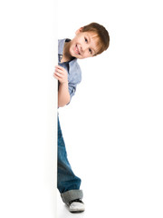 child behind a board