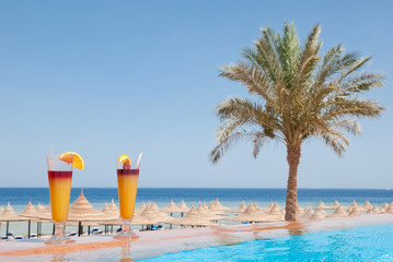 Cocktails at the pool