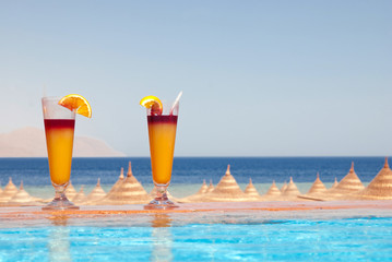 Cocktails at the pool