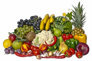 Obraz na płótnie Canvas The group of fruits