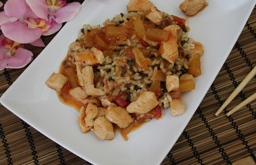 Asia Gericht Süss Sauer