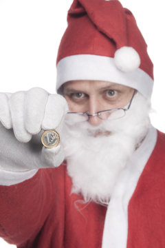 Babbo natale con un euro