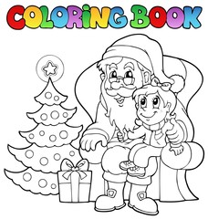 Kleurboek Kerstman thema 6