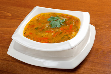 .Minestrone vegetable soup