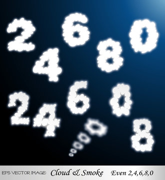 eps Vector image: Cloud & Smoke even　2,4,6,8,0