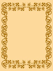 The vintage frame in the old style