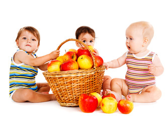 Fototapeta premium Three babies