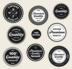 Vintage premium quality badges