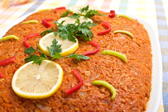 Traditional polish "greek style fish"