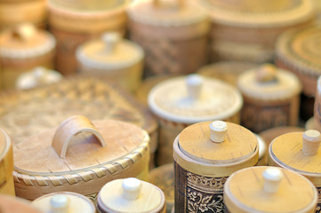 Wooden boxes. Souvenir.