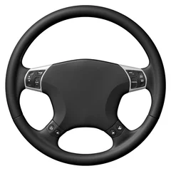 Deurstickers Steering Wheel © Ayzek