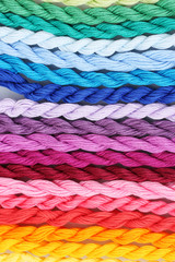 Fototapeta na wymiar sewing threads for embroidery closeup