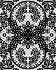 Beautiful floral lace with a circular elements