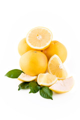 White grapefruits in stack