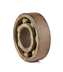 Old bearing on a white background