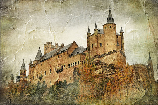 Segovia Alcazar Castle - Vintage Picture