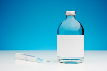 Syringe and a medicine vial
