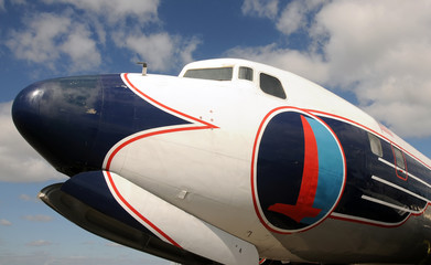 Retro passenger airplane