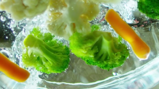 Vegetables in Slow Motion