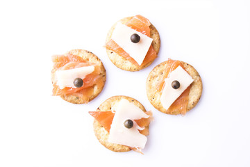 Salmon and Cheese Mini Canapes