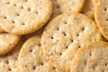Pile of snack crackers