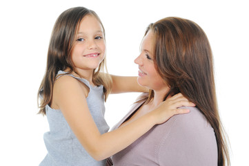 pregnant woman with her daughter