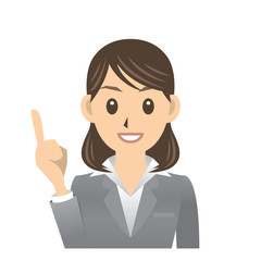 OL A 表情 指差し