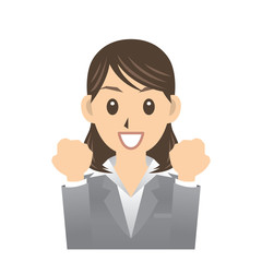 OL A 表情 ガッツポーズ