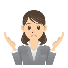 OL A 表情 お手上げ