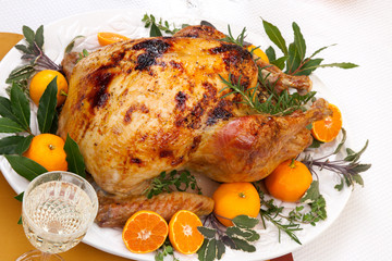 Roasted turkey feast