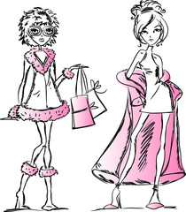 Мультфильм модных девочек